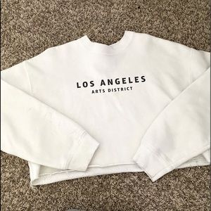 cropped LA sweatshirt